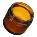 60ml Brown Amber Glass Jar Round Empty Black Lid Cream Balm Jar Storage Container