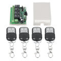 DC12V 4 Transmitter & Receiver Relay 4CH 433MHz Wireless Remote Control Light Switch