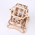 3D Wooden Lucky Runner Dice Puzzle DIY Mechanical Transmission Model Assembly Toys Creative Gift