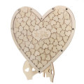 Wedding Signing Board Heart Shape Wooden Wedding Sign Heart Drop Box for Guest Book Message Box Wedd