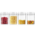 4pcs Clear Container Set Food Storage Box Grains Beans Storage Organizer Home Refrigerator Storage B