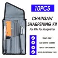 10x Chain Saw Sharpening File Filing Kit Files Tool Chain Sharpener For Husqvarna