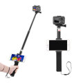 Sports Camera Extension Rod Handheld Gimbal Bracket With Detachable Phone Clip For DJI Osmo Action C