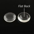 100Pcs Flat Back Transparent Round Clear Glass Domed Cabochons Cover DIY Decoration