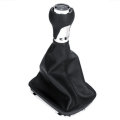 PU Leather 6 Speed Shifter Gear Shift Knob with Boot Cover Handle For Audi A3 S3 8p A4 S4 Q5