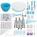182Pcs Cake Decorating Set Turntable Icing Nozzles Pen Spatula Stand Tools