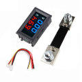 0.56" Blue Red Dual LED Display Mini Digital Voltmeter Ammeter DC 100V 100A Panel Amp Volt Voltage C