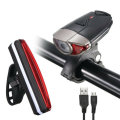 Bike Light Set Ultra Bright 3 Modes Front Headlight 5 Modes LED Tail Lamp USB Rechargeable for Elect