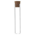 5Pcs 20x100mm Glass Test Tube Flat Bottom Sample Seal Tube with Wooden Stopper Lab Glassware