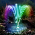 Solar Powered LED Colorful Light Fountain Water Pump Floating Garden Pond Pool Fish Bird Bath