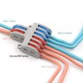 10PCS Two-in-six-out-quick Connector Docking Lamp Wire Connection Terminal