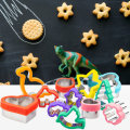 12Pcs Cookie Mould Tool Stainless Steel Irregular Shape Embossing Tool With Hand Protection Ring For