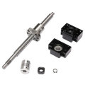 SFU1605 Ball Screw Length 250mm with 1 Set BK/BF12 Supports and 6.35mm x 10mm Coupler for CNC