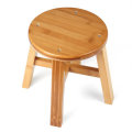 Circular Solid Wooden Stool Small Bench Sofa Tea Table Chair Shoe Bench Stool for Children`S Adult S