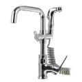 Chrome Kitchen Faucet Dual Sprayer Swivel Spout Spring Pull Out Spray Mixer Tap
