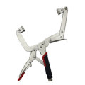 2-In-1 Vigorous Pliers Diagonal Hole Pliers C- Clamp 4-Point Locking Plier With Swivel Pads