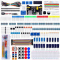 Electronics Component Super Kit with Jumper wires Color Led Resistors Register Card Buzzer for Ardui
