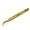 BEST BST-7SA Gold-plated Non-embroidered Steel Tweezers Gold Steel Ultra-sharp Tweezers Wear-resista