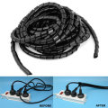 6m Tidy Wire PC TV Organising Wrapping Cable Cover Spiral Office Tube Manage Cord