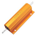 3pcs RX24 100W 1KR 1KRJ Metal Aluminum Case High Power Resistor Golden Metal Shell Case Heatsink Res
