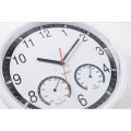 10`` 10 Inch Silent Modern Wall Clock With Thermometer & Hygrometer For Living Home Kitchen Office