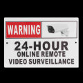 30 x 20cm (12" x 8") 24 Hour Online Remote Video Surveillance Security CCTV Camera Metal Sign Decal