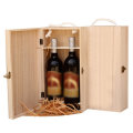 Unpainted Wooden W ine Box For 2 Bottles Craft Art Decoupage Gift Idea Display Box