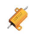 RX24 10W 1R 1RJ Metal Aluminum Case High Power Resistor Golden Metal Shell Case Heatsink Resistance