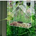 New Window Bird Feeder Glass Clear Viewing Hanging Suction Seed Peanut Fatball Tool