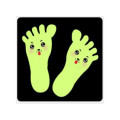 1 Pair Cute Cartoon Little Feet Fluorescent Wall Stickers Creative DIY Stair Floor Luminous Tape