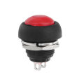 4Pcs Waterproof Button Switch Momentary Off/On Push Button Switch Red 12mm