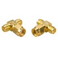 2PCS RJX Hobby RJX2255 RPSMA Male Plug To Dual RPSMA Female T-type RF Coaxial Adapter Connector