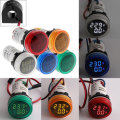 5pcs Red Light 2in1 22mm AC50-500V 0-100A Amp Voltmeter Ammeter Voltage Current Meter With CT Au23