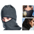 Fleece Sport Cycling Mask Snowboard Neckerchief Full Mask Outdoor Running Mask Windproof Black Hat