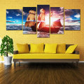 5PCS Uframed Sunset Modern Art Canvas Oil Paintings Pictures Print Home Wall Decor