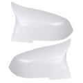 1Pair White ABS Rearview Mirror Cover Cap For BMW 1/2/3/4/X/M Series F20 F21 F22 F23 F87 X1 M2 2014-
