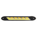 2Pcs 12V COB LED Car DRL Daytime Running Lights Strip Yellow & White Dual Color Turn Signal Fog DayL