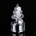 Christmas Tree Music Box with Lights Acrylic Crystal Texture Music Box Christmas Gifts Birthday Gift