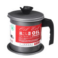 1.4L Capacity Stainless Steel Residue Filter Oil Storage Can with Strainer for Kitchen Filter Oil To
