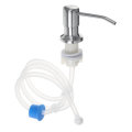 Soap Dispenser for Kitchen Sink & Extension Tube Kit Tube Chrome Liquid Soap Pump Head  For Bathroom