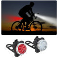LED Bike Light Set 4 Modes Adjustable Bike Headlight Taillight USB Rechargeable Waterproof Flashligh