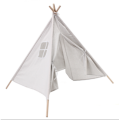 51`` White Height Canvas Kids Play Teepee Tent for Aged More Than 3 Years Old Playing Taking Picture