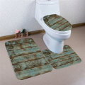 3PCS Bathroom Carpet Non-Slip Pedestal Rug Lid Toilet Cover Bath Mat Set