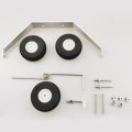 A Set 2mm Aluminum Landing Gear Kit RC Wheels Skid for Cessna-182 RC Plane Fixed Wing