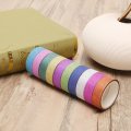 10Pcs/Lot Rainbow Shine Brightness Color Decorative Washi Ribbon Party Supplies Decoration Solid DIY