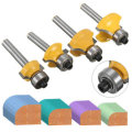 4pcs 1/4 Inch Router Bit Set Shank Tungsten Carbide Router Bit Rotary Tool for Woodworking