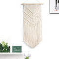 Woven Macrame Plant Hanger Wall Hanging Bohoes Wall Art with Tassels Home DIY Hanging Craft Decorati