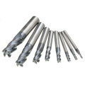 Drillpro 8pcs 2-12mm 4 Flutes Carbide End Mill Set Tungsten Steel Milling Cutter