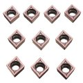 Drillpro 10pcs CCMT09T304 VP15TF CCMT32.51 Carbide Insert Cutter for Turning Tool Holder