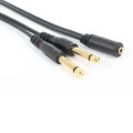 3.5mm Jack to 2x RCA Plugs Male to Male Aux Audio Cable Adapter Spliter